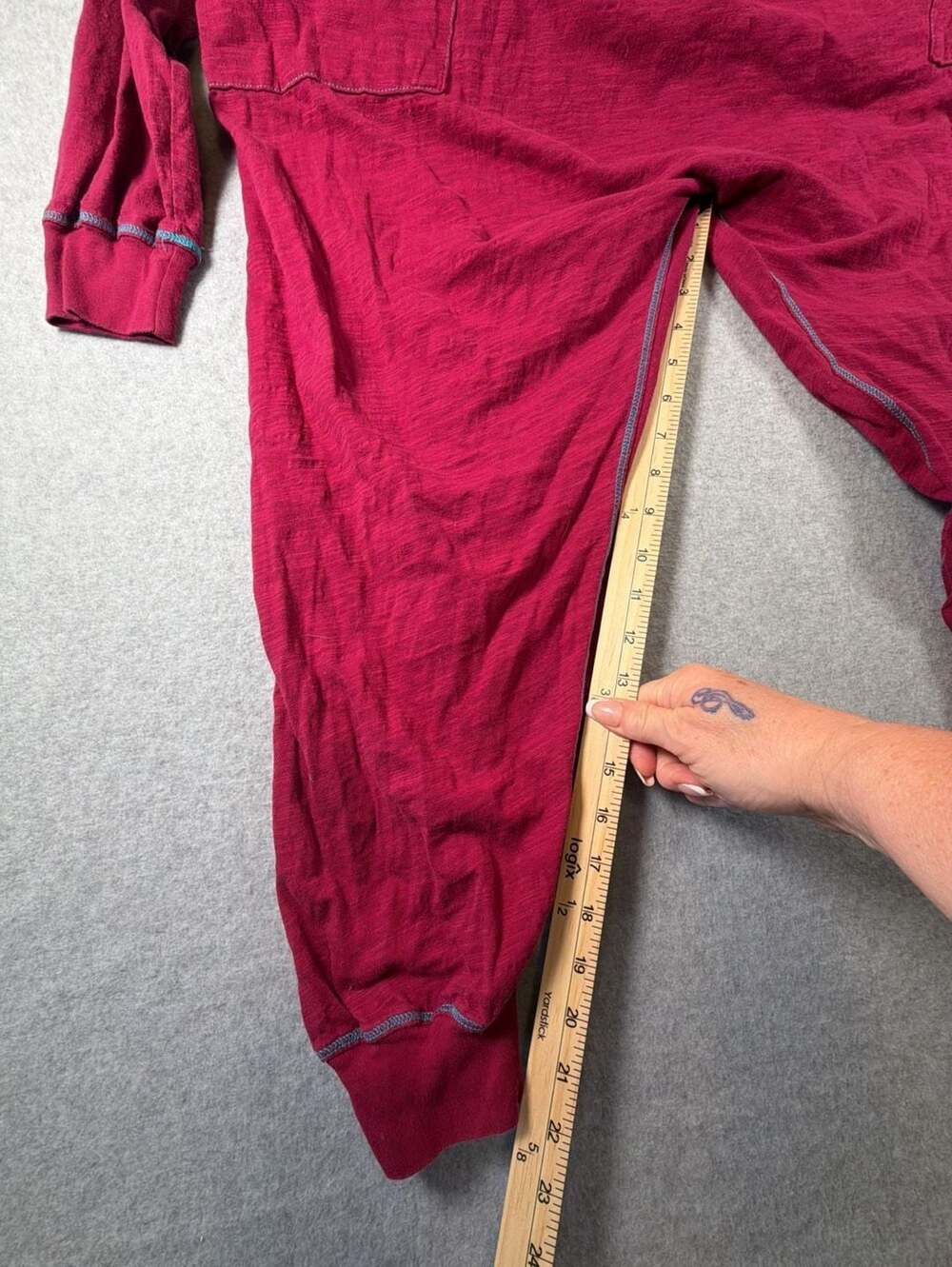 Natural Life Marlee Knit Jumpsuit in Maroon - Picture 5 of 11